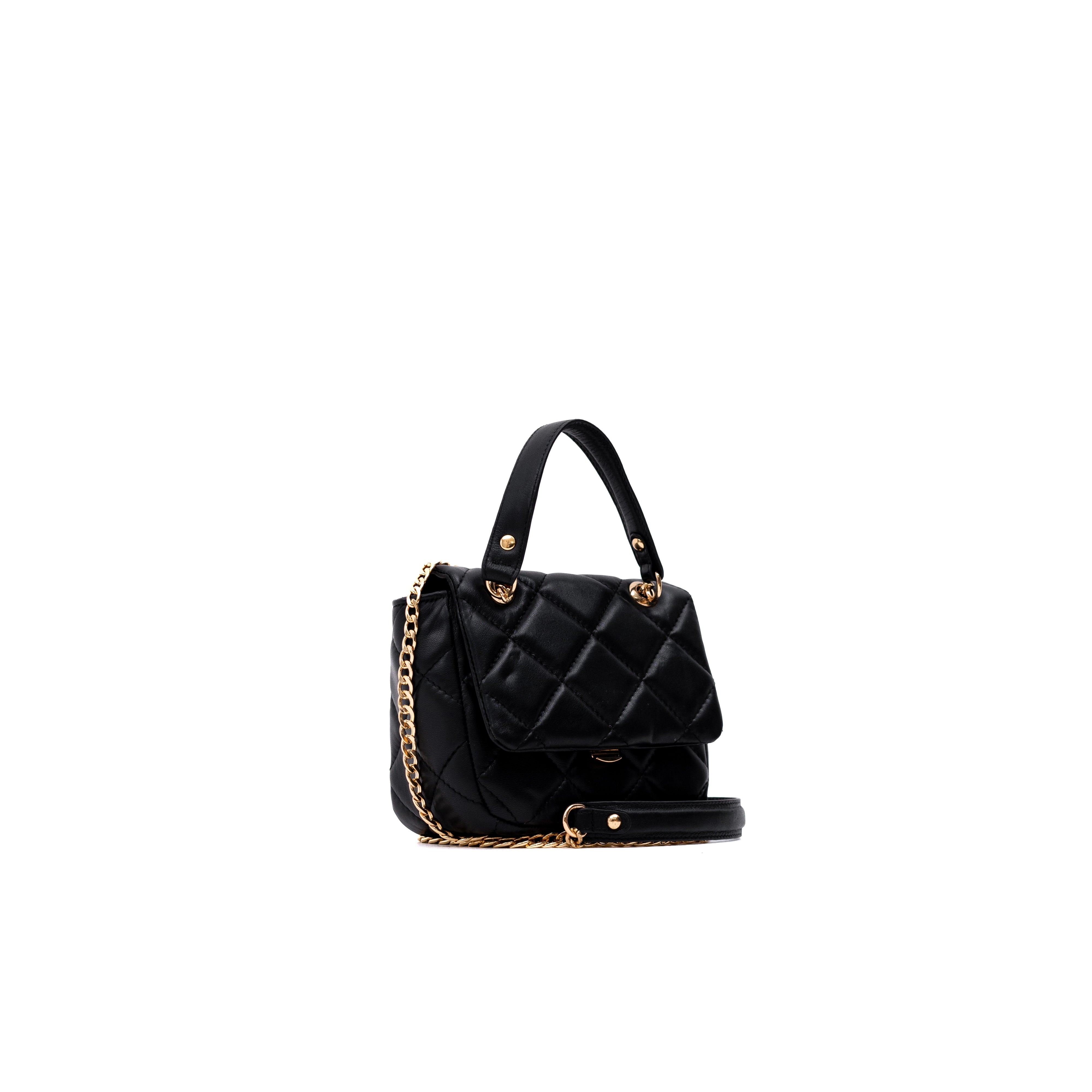 Midnight Elegance Leather Handbag